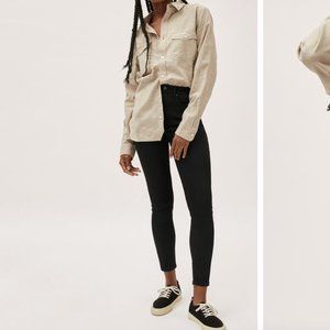 LIKE NEW Everlane High Rise Black Skinny Jeans Size 28 Regular